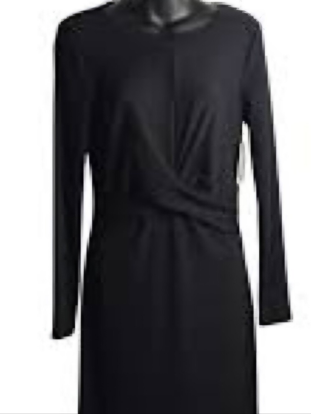 ✨ Nine West Black Twist Front Midi Dress XXL | Long Sleeve LBD 🖤